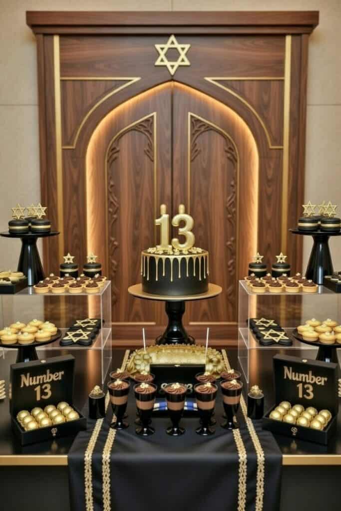 בר קינוחים לבר מצווה בסגנון בית כנסת